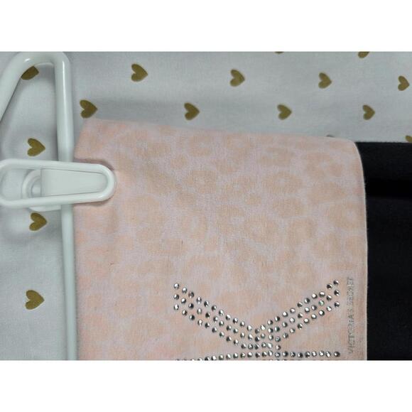 Victorias Secret PINK Bling Cheetah Leopard FOLDOVER Yoga Pants XS Flare - Picture 2 of 9